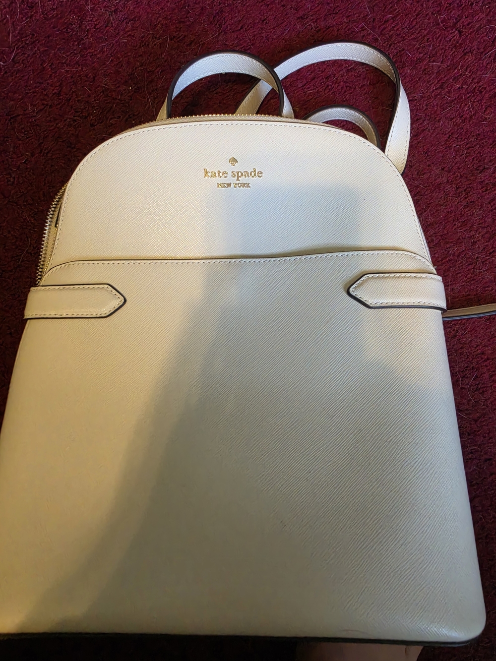 Like New Kate Spade Cream Staci Medium Dome Backpack